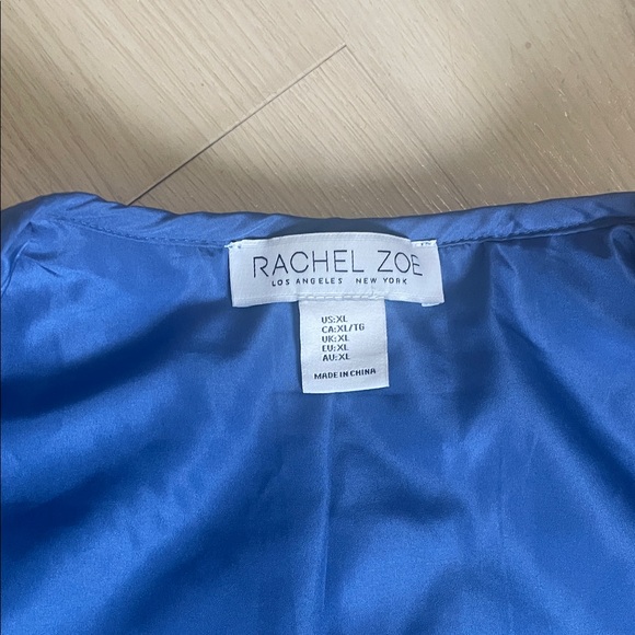 Rachel Zoe Floral Blue and White Puffer Jacket - Picture 7 of 7